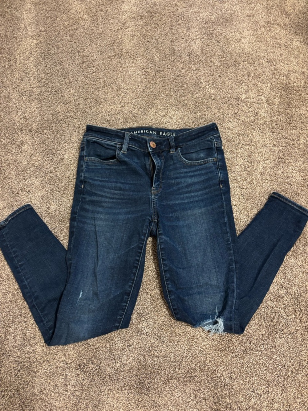 American Eagle Outfitters Dark Blue Stretch Skinny Jeggings